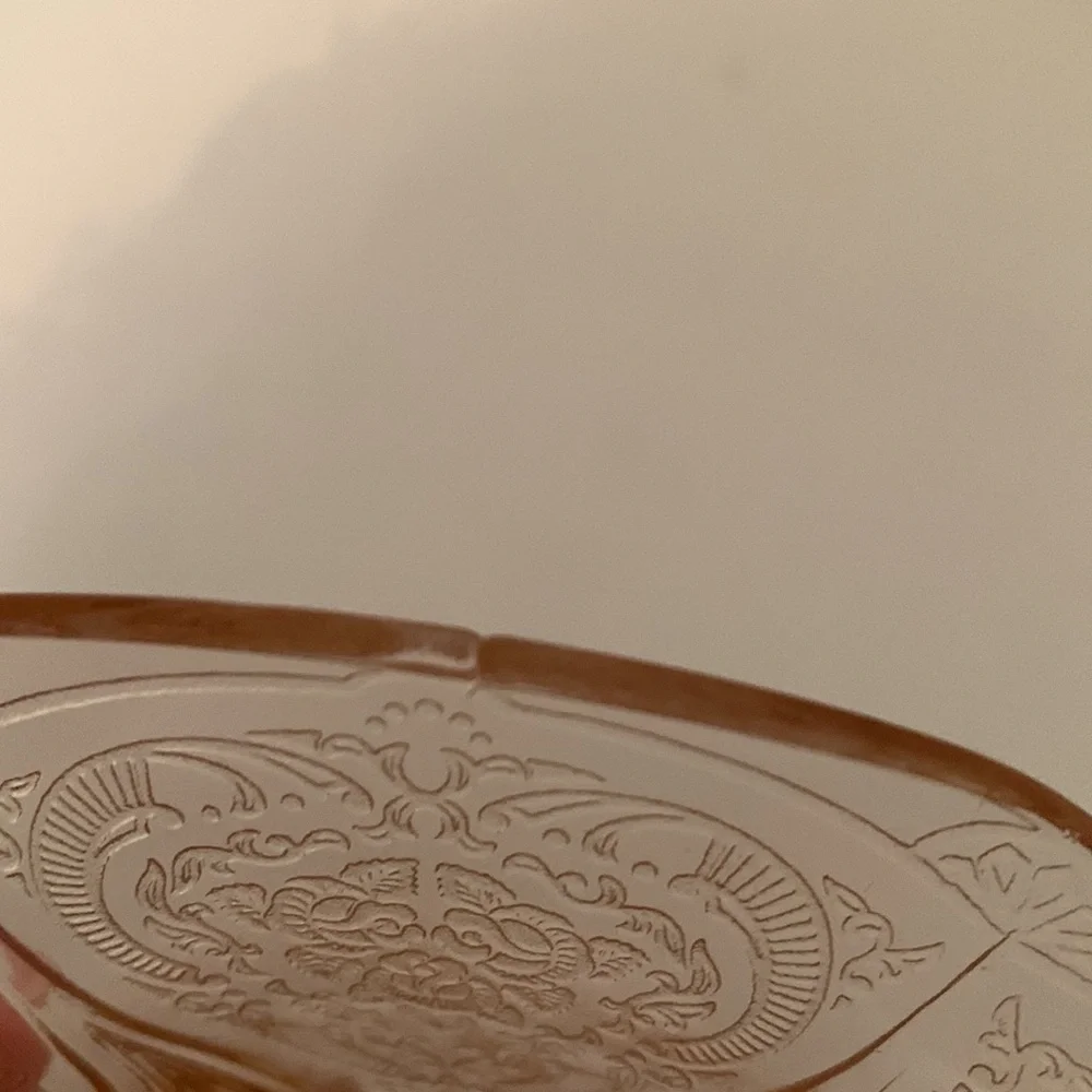 Vintage Pink Depression Glass Candle Holder